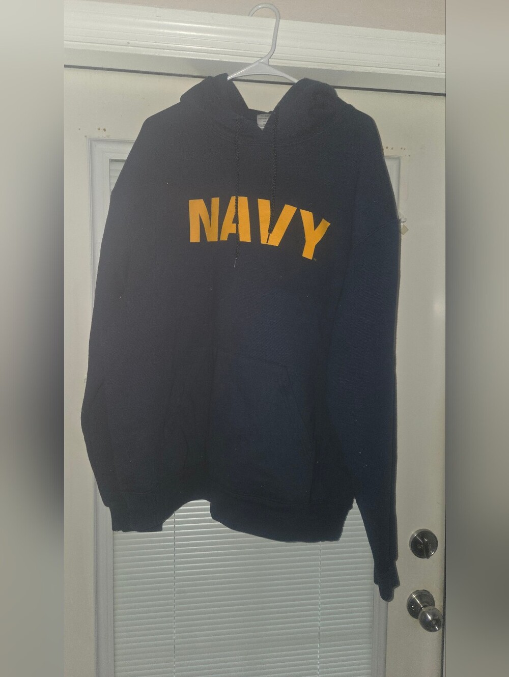 Soffe Navy Crewneck Hoodie with NAVY Print Size XXL